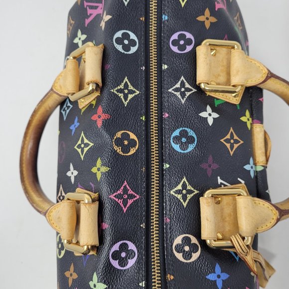 Louis Vuitton Speedy Handbag Multicolor Black 30 - Picture 5 of 12